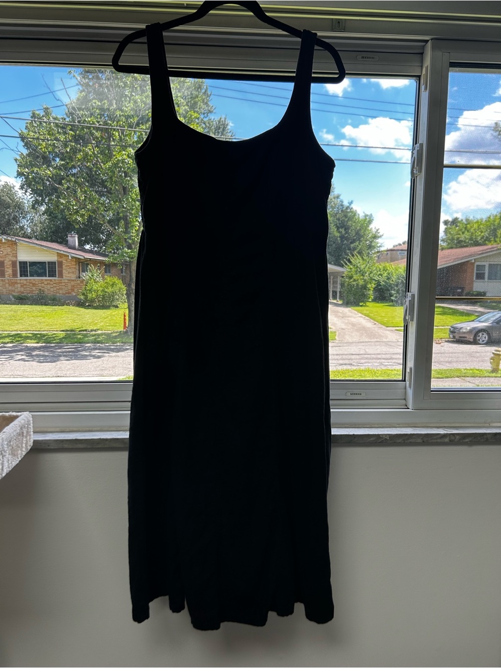Old Navy Black Midi Tank Dress - Women